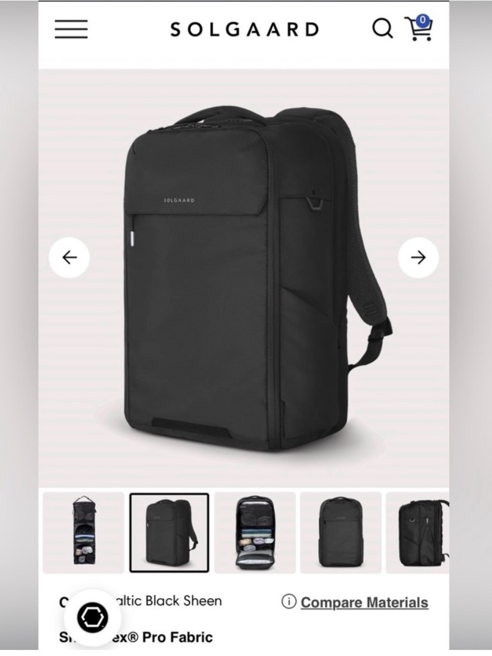 ~NWT Solgaard Venture Black Backpack Large~